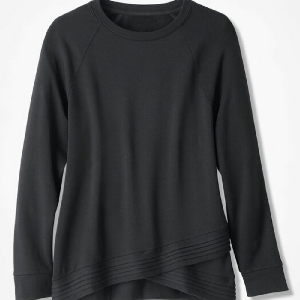 Super soft crossover pullover.